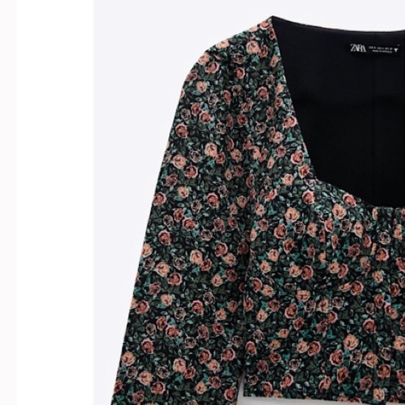 ZARA PRINT CROP TOP - Picture 5 of 6